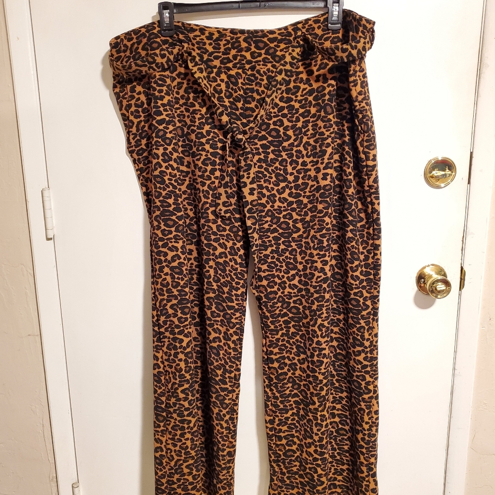 Terra & Sky Leopard Print Pant 3X